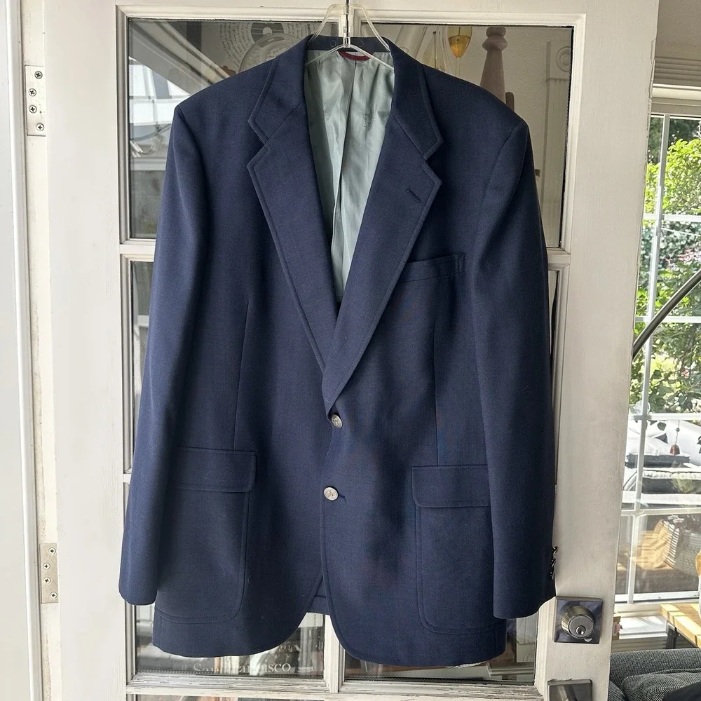 Vtg‎ Hart Schaffner Marx 46L Golden Bear Jack Nicklaus Blazer Sport Coat Jacket